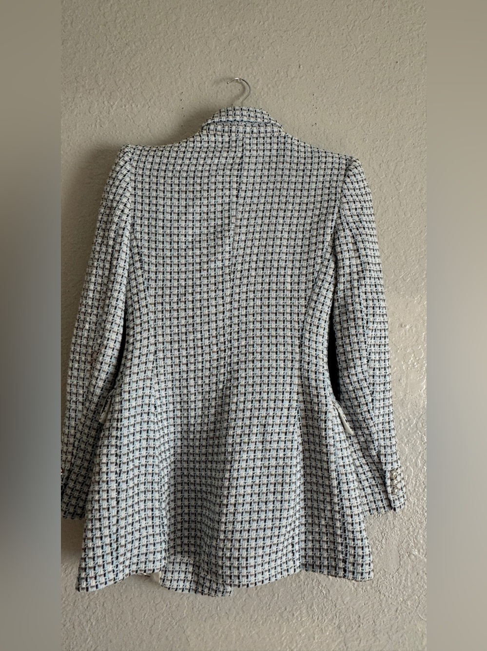Zara Double-Breasted Tweed Blazer - Picture 3 of 4